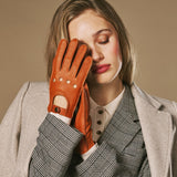 Marley (cognac) – Luxueux gants de conduite en cuir de cerf américaine