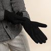 Matthew (noir) - Gants en cuir de chèvre avec luxueuse fourrure de mouton