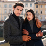 Benedict (cognac) - Gants exclusifs pour hommes en cuir de pécari, doublés de cachemire