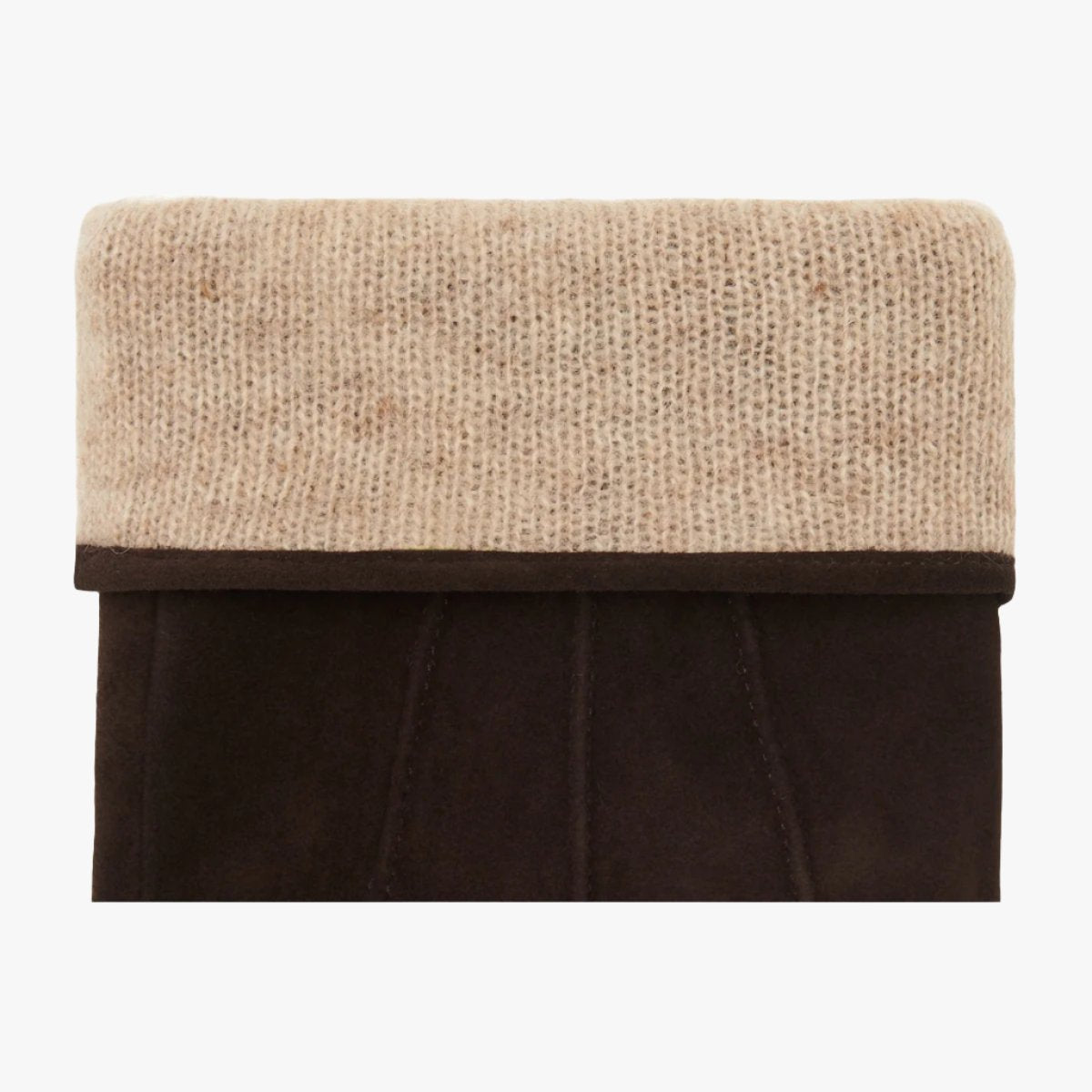 Rex (marron) - Gants en daim de chèvre avec luxueuse doublure en laine/cachemire