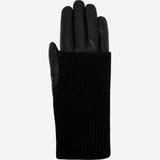 Riley - Gants tactiles en cuir de mouton avec manchette en tricot  - Schwartz & von Halen FR - Gants en Cuir - 1