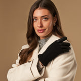 Riley - Gants tactiles en cuir de mouton avec manchette en tricot  - Schwartz & von Halen FR - Gants en Cuir - 4