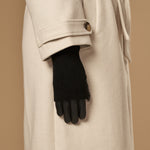 Riley - Gants tactiles en cuir de mouton avec manchette en tricot  - Schwartz & von Halen FR - Gants en Cuir - 7