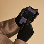 Riley - Gants tactiles en cuir de mouton avec manchette en tricot  - Schwartz & von Halen FR - Gants en Cuir - 3