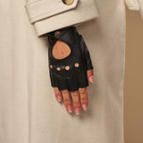 Robyn (noir) – luxueux gants de conduite sans doigts en cuir de cerf américain - Schwartz & von Halen FR - Gants en Cuir - 6
