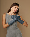 Rosemary Mid-forearm (grau) - Damenhandschuhe aus Lammleder mit Seidenfutter & Touchscreen-Funktion