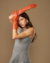 Rosemary Mid-forearm (orange) - Damenhandschuhe aus Lammleder mit Seidenfutter & Touchscreen-Funktion