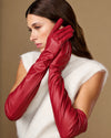 Rosemary Opera (rot) - Damenhandschuhe aus Lammleder mit Seidenfutter & Touchscreen-Funktion