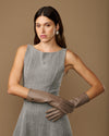 Rosemary Mid-forearm (taupe) - Damenhandschuhe aus Lammleder mit Seidenfutter & Touchscreen-Funktion
