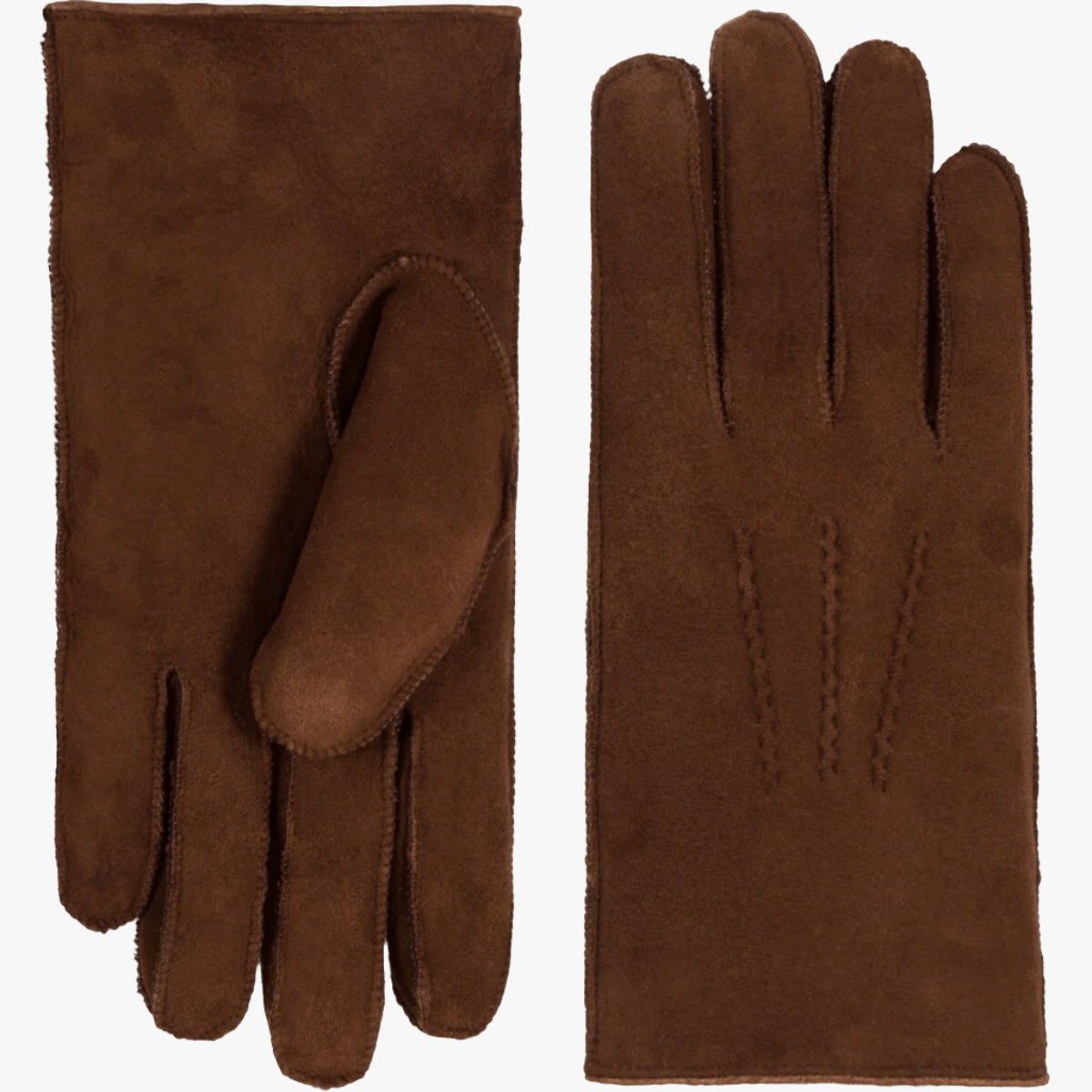 Gants en cuir doublé Homme Marron - BURTON of London