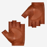 Selena (cognac) – Gants de conduite classiques sans doigts en agneau pour femme