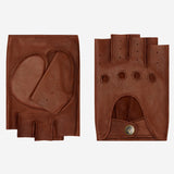 Selena (cognac) – Gants de conduite classiques sans doigts en agneau pour femme