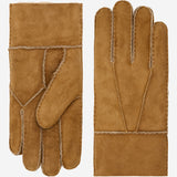 Taylor (camel) - Gants patchwork en peau de mouton pour hommes avec doublure chaude en fourrure de mouton