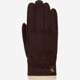 Winston (marron foncé) - Gants pour hommes en nubuck doublés de Primaloft épaisse et fermeture à boutons-pression