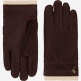 Winston (marron foncé) - Gants pour hommes en nubuck doublés de Primaloft épaisse et fermeture à boutons-pression