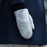 Camila - Moufles en peluche, doublure en fausse fourrure d'agneau et poignet réglable - Schwartz & von Halen FR - Gants en Cuir - 7