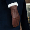 Scarlett - Gants en cuir de cerf (American deerskin) et doublure en laine