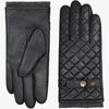 Smith (noir) - Gants en peau de mouton avec bouton-pression & fonction écran tactile