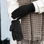 Elizabeth (noir) - Gants en daim et doublure chaude en fausse fourrure - Schwartz & von Halen FR - Gants en Cuir - 12