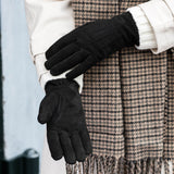Elizabeth (noir) - Gants en daim et doublure chaude en fausse fourrure - Schwartz & von Halen FR - Gants en Cuir - 12