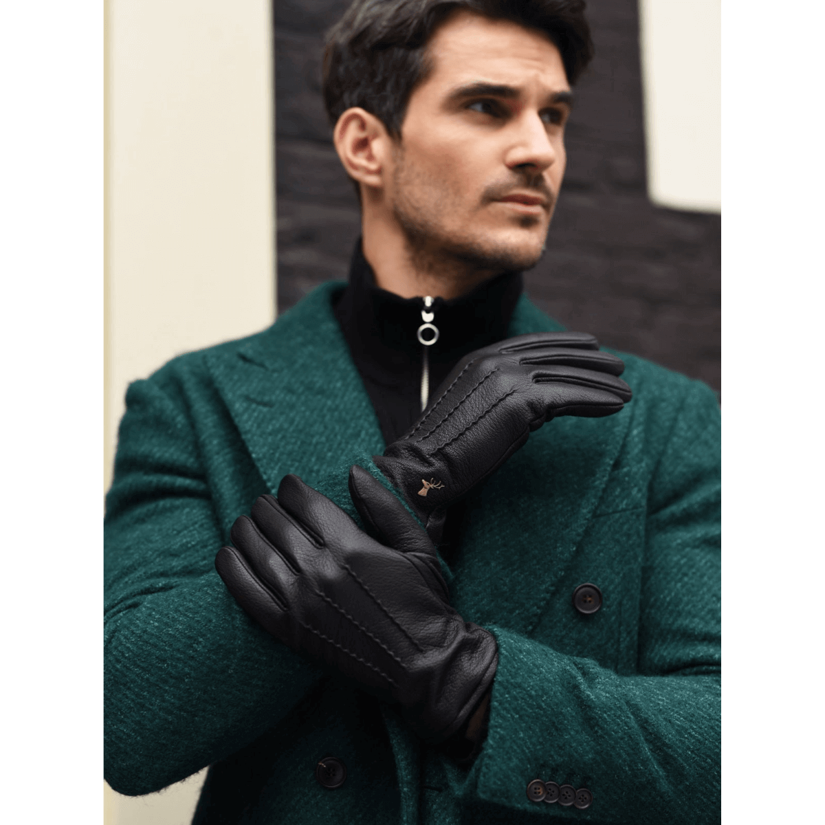 Gants en cuir pour hommes - Écran tactile - Doublure en laine - Harvey - Gants en cuir haut de gamme - Conçus à Amsterdam - Schwartz & von Halen® - 5