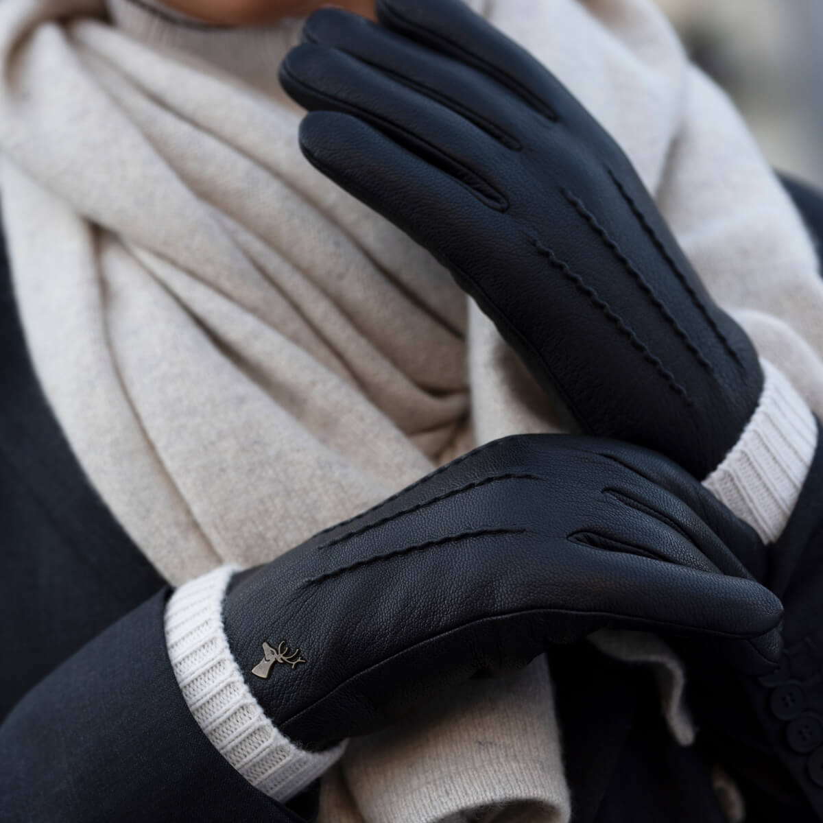 Gants en Cuir Noir pour Femme - Écran Tactile - Doublure en Laine d'Agneau - Gants en cuir haut de gamme - Conçus à Amsterdam - Schwartz & von Halen® - 7