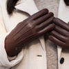 Gants en cuir marron pour femmes - écran tactile - doublés en laine d'agneau - Gants en cuir haut de gamme - Conçus à Amsterdam - Schwartz & von Halen® - 9