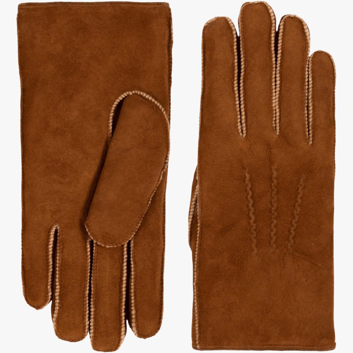 Gants en daim marron pour hommes - doublés chauds - Gants en cuir haut de gamme - Conçus à Amsterdam - Schwartz & von Halen® - 2