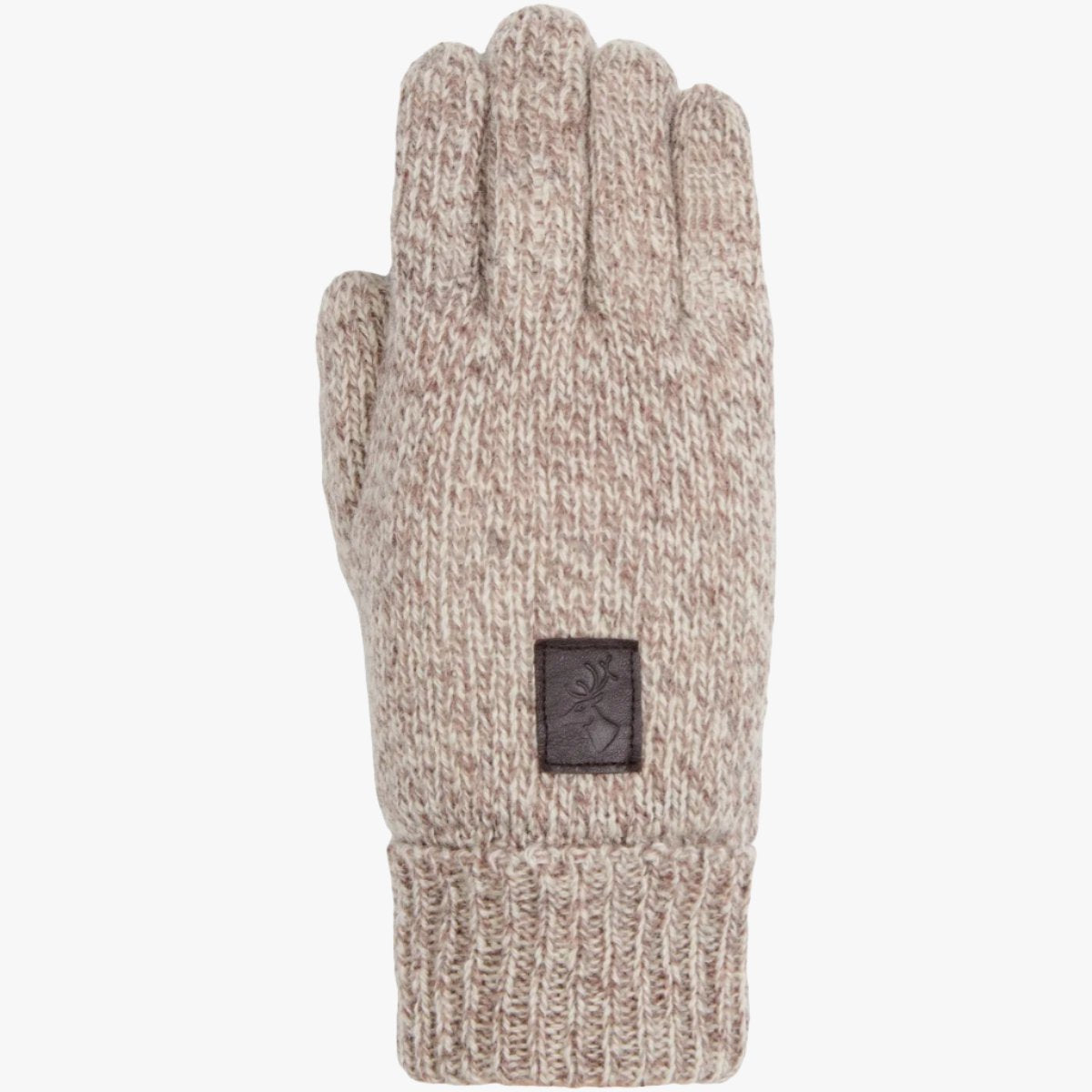 Hudson (beige) - Gants en tricot de laine Shetland et doublure en polaire