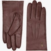 James (marron) - gants classiques en peau de mouton avec doublure en laine/cachemire & fonction écran tactile