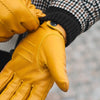 Gants en cuir épais jaune - Doublure chaude Ultrafleece - Gants en cuir haut de gamme - Conçus à Amsterdam - Schwartz & von Halen® - 9