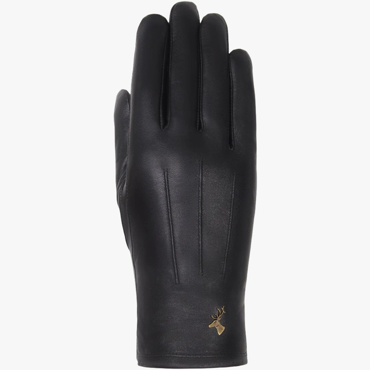 Lily (noir) - Gants en peau de mouton avec doublure chaude en polaire & fonction écran tactile