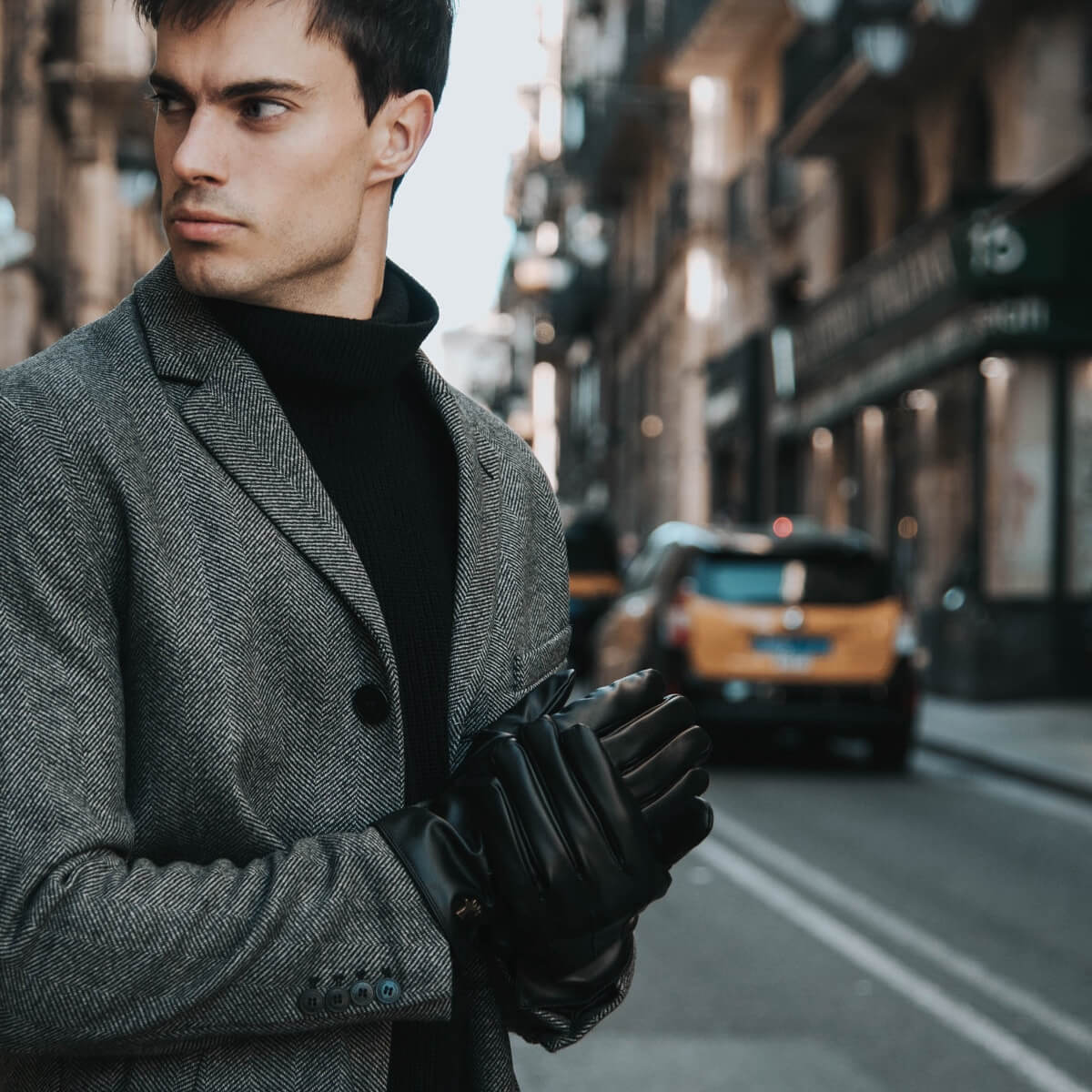 Gants en cuir végétalien noir - écran tactile - Schwartz & von Halen - Gants en cuir haut de gamme - Conçus à Amsterdam - Schwartz & von Halen® - 4