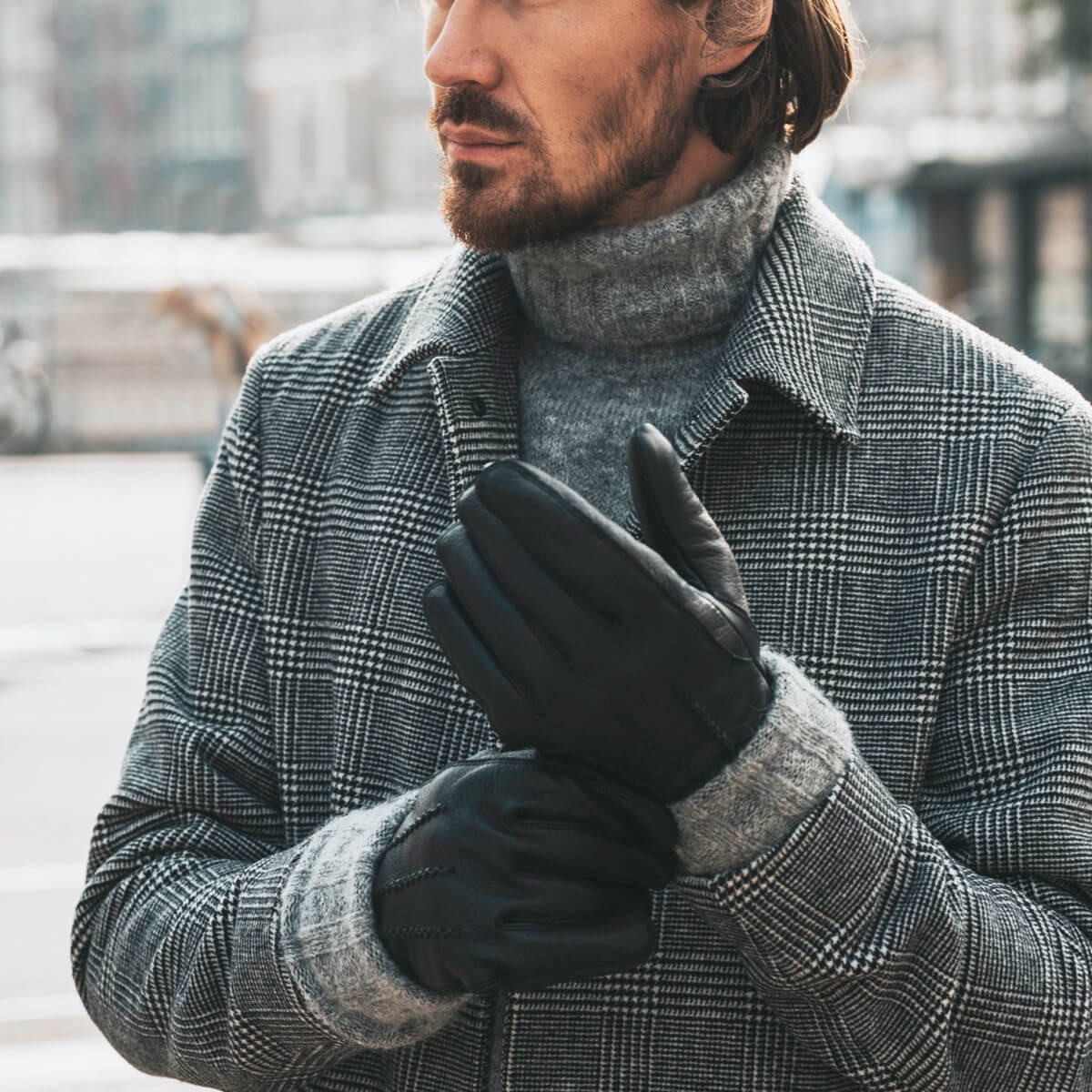 Gants en cuir pour hommes - Noir - Doublure polaire Ultrawarm - Gants en cuir haut de gamme - Conçus à Amsterdam - Schwartz & von Halen® - 7